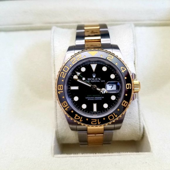 2008 Rolex 116713LN GMT-Master II Gold / Steel - Picture 1 of 7